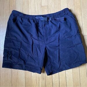 Land’s End swim shorts Mens XXL 44-46 Outrigger Cargo Trunks navy pocket Blue 7”